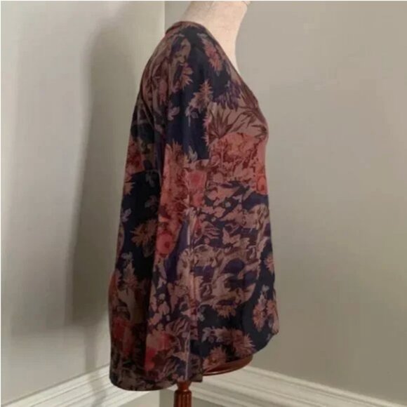 Soft Surroundings Women's Heavenly Soft Millie Crane Floral Print Tunic PXS - Picture 4 of 9